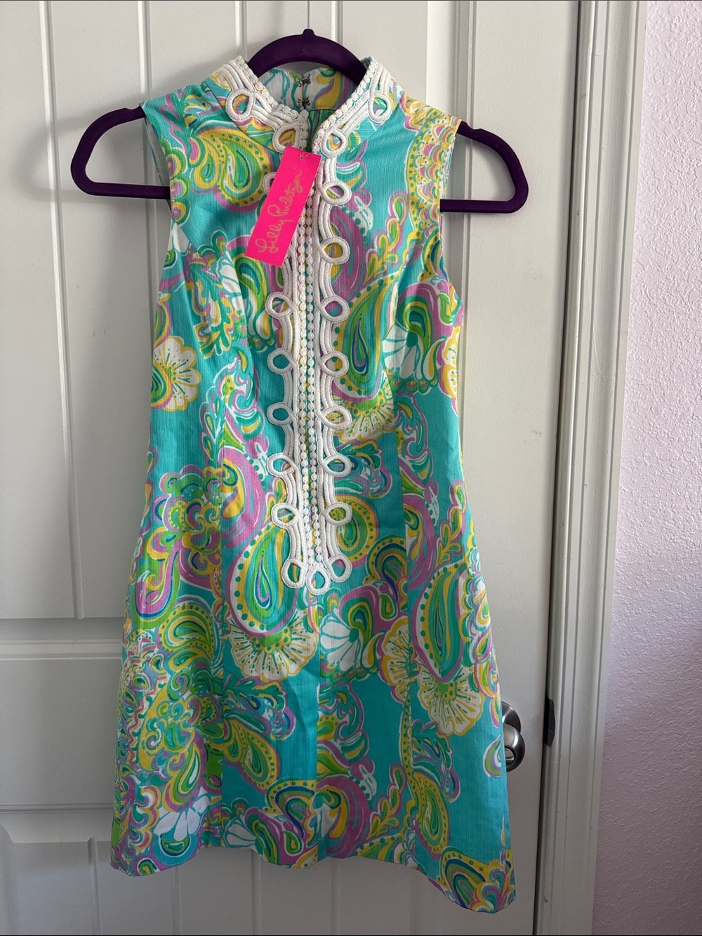 Lilly Pulitzer Alexa Shift Dress Shorely Blue Double Trouble